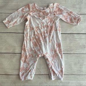 Grayson Mini Pink Tye Dye Long Sleeve Romper 6-9